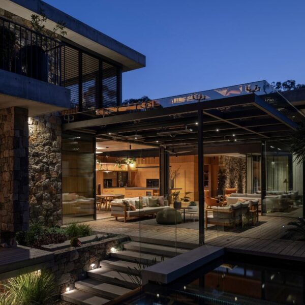 Lantern House Deck Evening Light